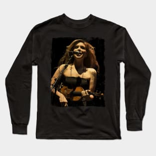 Alison Krauss - (singing) art drawing Long Sleeve T-Shirt